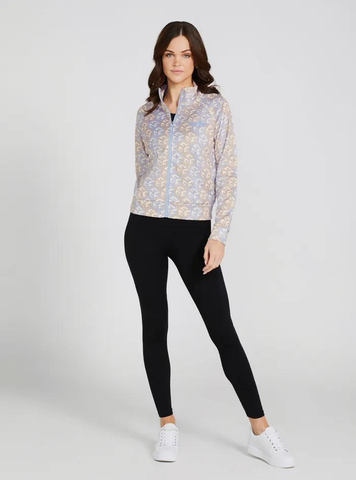 Women Activewear GUESS Eco Blue G Cube Active Jacket