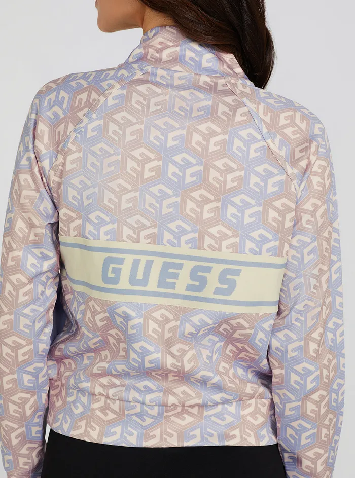 Women Activewear GUESS Eco Blue G Cube Active Jacket