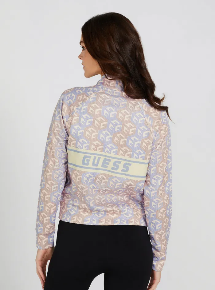 Women Activewear GUESS Eco Blue G Cube Active Jacket