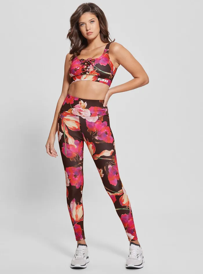 Women Activewear GUESS Eco Pink Corine Active Leggings Women Activewear GUESS Eco Pink Corine Active Leggings
