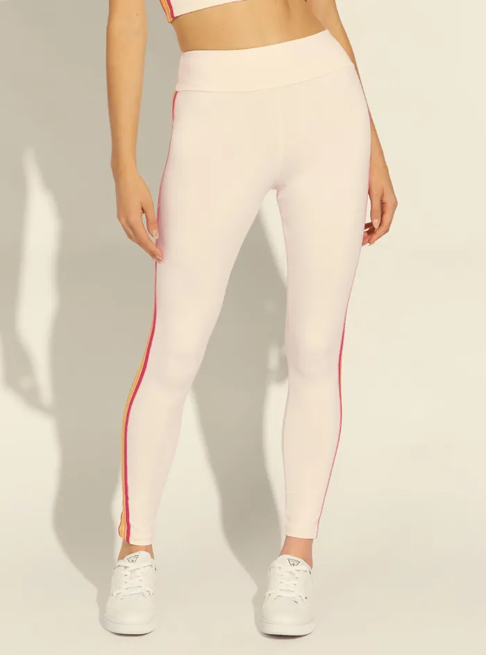 Women Activewear GUESS White Multi Brittany Active Leggings