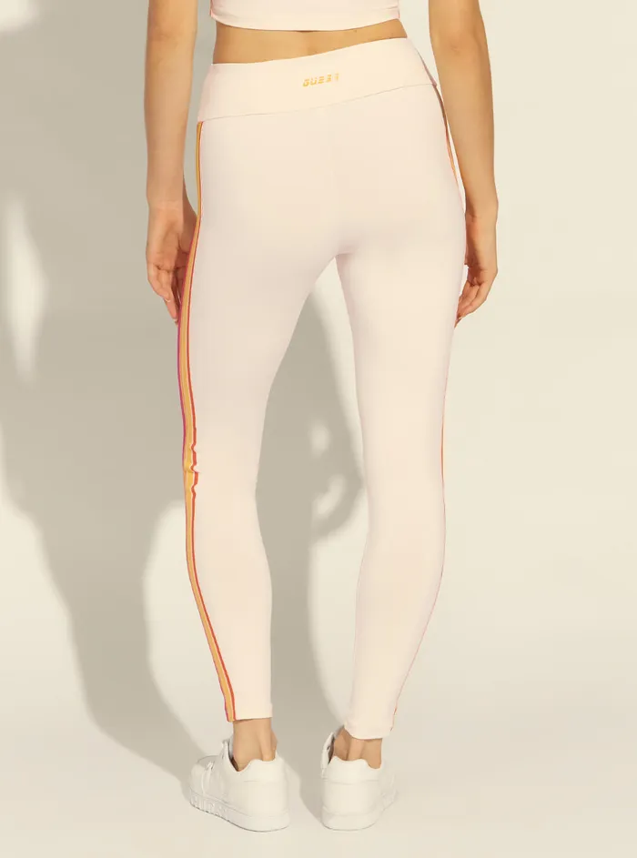 Women Activewear GUESS White Multi Brittany Active Leggings