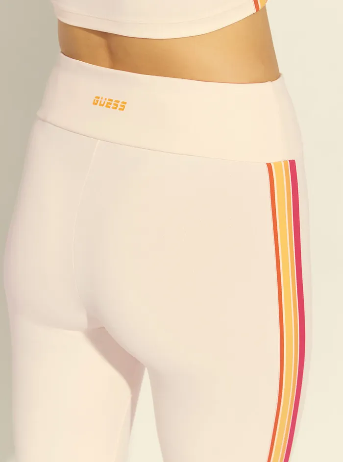 Women Activewear GUESS White Multi Brittany Active Leggings