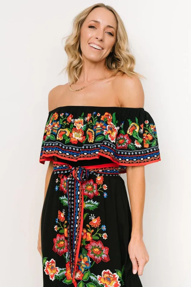Women Alejandra Maxi Dress Black Multi Floral Baltic Born Maxi Dresses Women Alejandra Maxi Dress Black Multi Floral Baltic Born Maxi Dresses