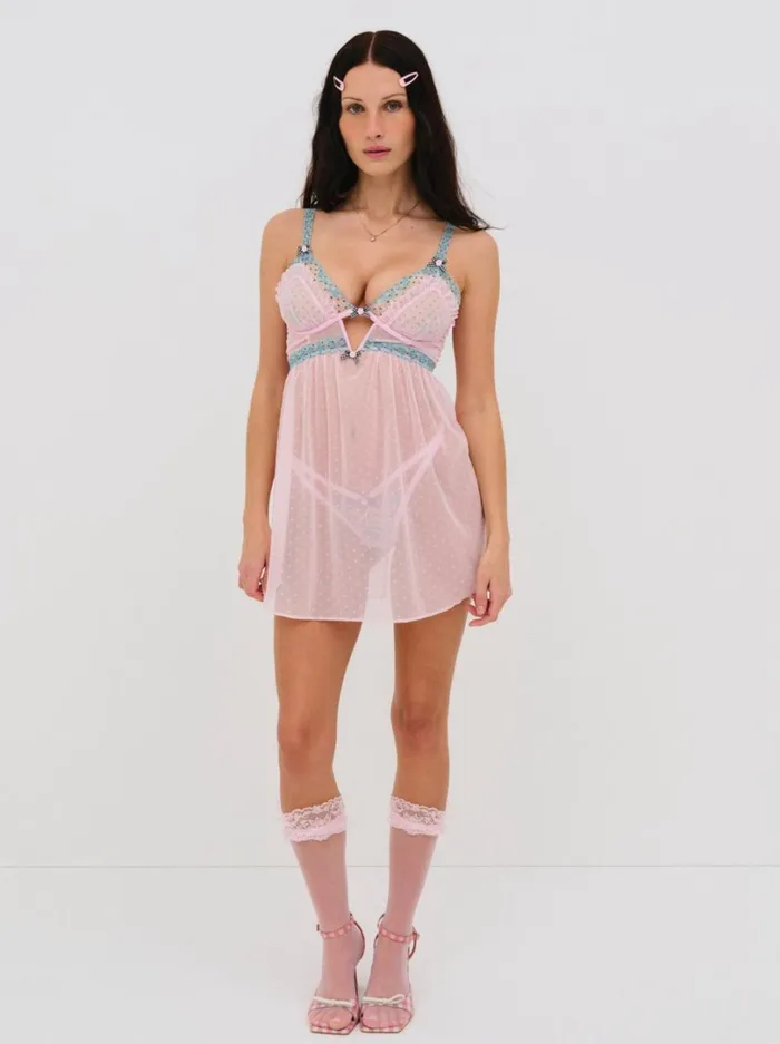Women Anya Slip Dress Pink For Love and Lemons Lingerie Women Anya Slip Dress Pink For Love and Lemons Lingerie