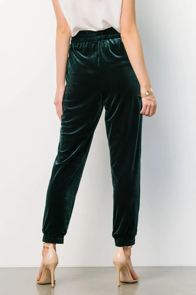 Women Archie Velvet Jogger Pants Dark Green Baltic Born Pants Women Archie Velvet Jogger Pants Dark Green Baltic Born Pants