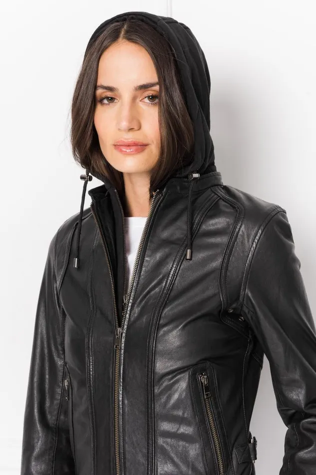 Women ARLETTE Leather Biker Jacket Black LAMARQUE Leather Jackets Women ARLETTE Leather Biker Jacket Black LAMARQUE Leather Jackets