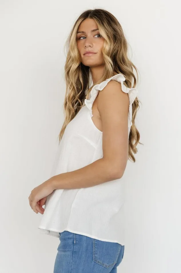 Women Arlowe Ruffle Top White Baltic Born Blouses and Shirts Women Arlowe Ruffle Top White Baltic Born Blouses and Shirts