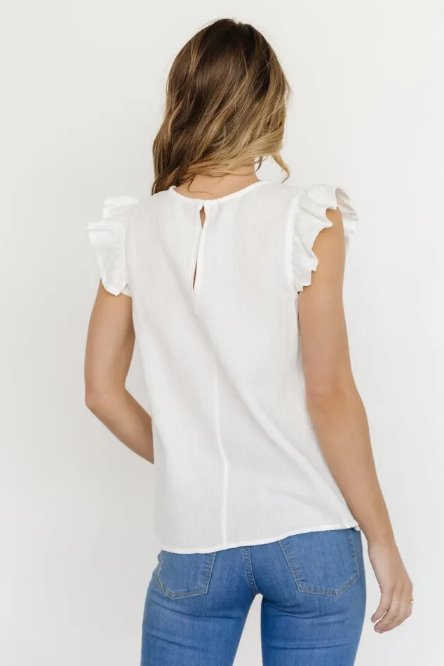 Women Arlowe Ruffle Top White Baltic Born Blouses and Shirts Women Arlowe Ruffle Top White Baltic Born Blouses and Shirts