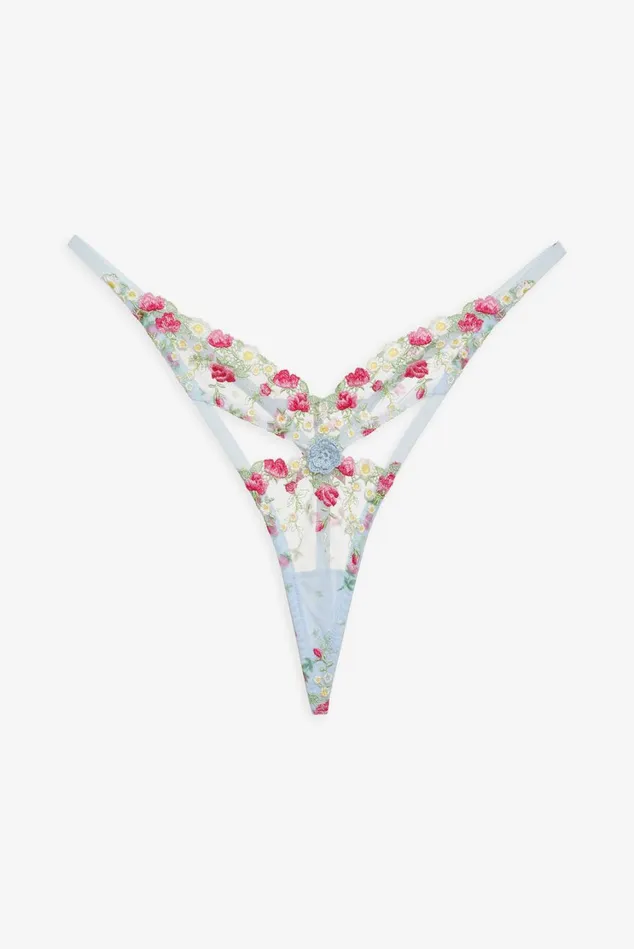 Women Aurelia Thong Panty Blue For Love and Lemons Lingerie Women Aurelia Thong Panty Blue For Love and Lemons Lingerie