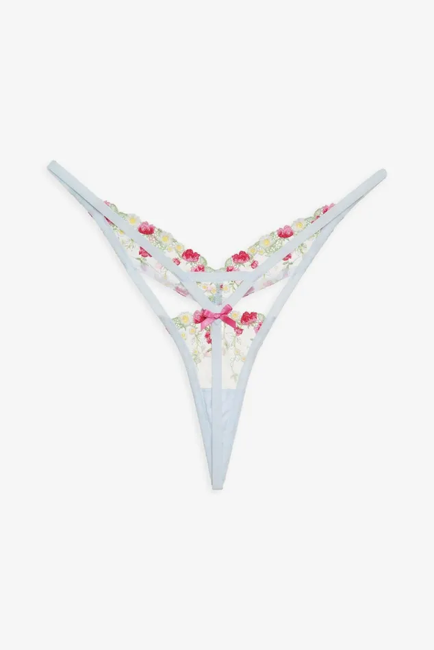 Women Aurelia Thong Panty Blue For Love and Lemons Lingerie Women Aurelia Thong Panty Blue For Love and Lemons Lingerie