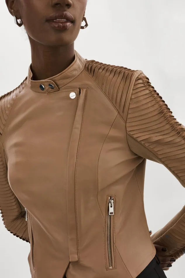 Women AZRA Leather Jacket Mocha LAMARQUE Leather Jackets Women AZRA Leather Jacket Mocha LAMARQUE Leather Jackets