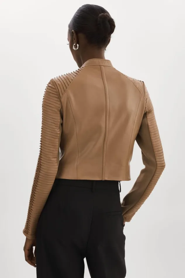 Women AZRA Leather Jacket Mocha LAMARQUE Leather Jackets Women AZRA Leather Jacket Mocha LAMARQUE Leather Jackets