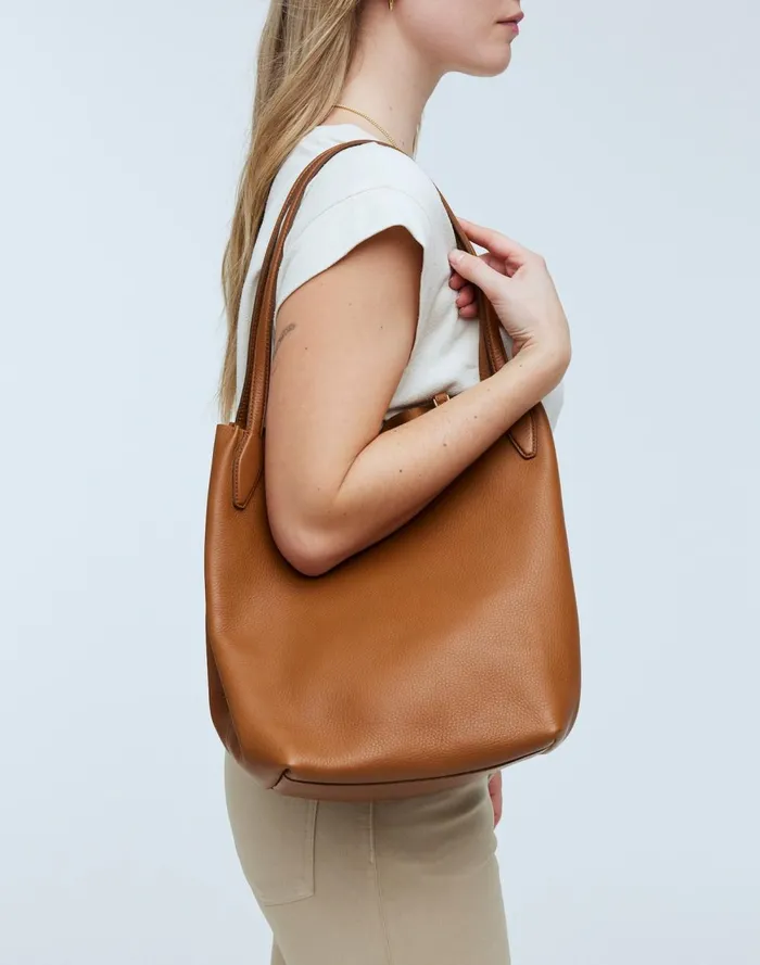 Women Bags Madewell The Shopper Tote In Soft Grain Sepia