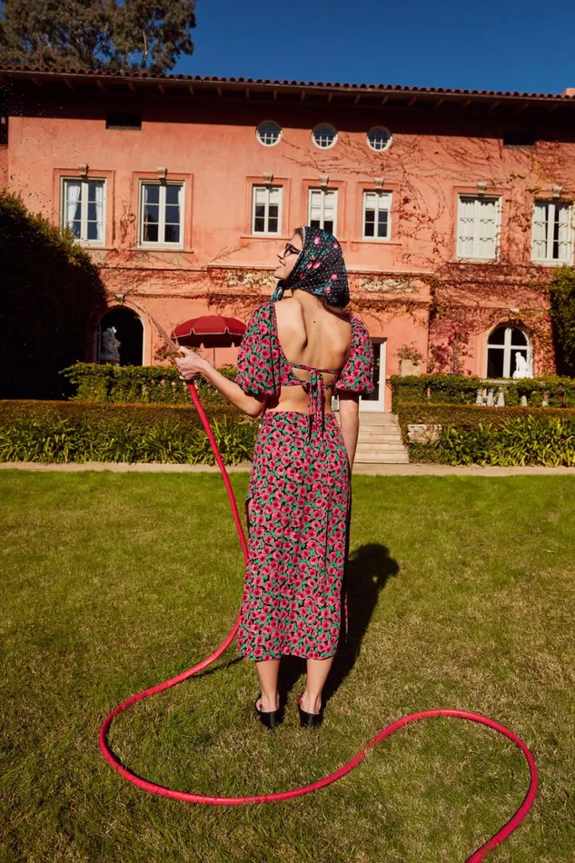 Women Barolo Midi Skirt Red For Love and Lemons Bottoms Women Barolo Midi Skirt Red For Love and Lemons Bottoms