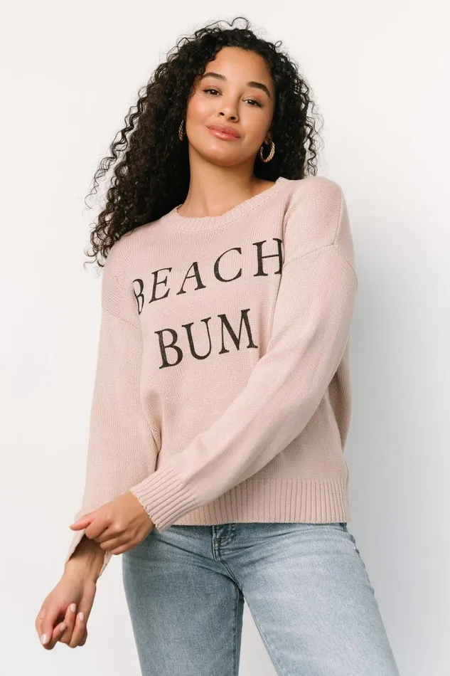 Women Beach Bum Knit Sweater Top Sand Baltic Born Sweaters Women Beach Bum Knit Sweater Top Sand Baltic Born Sweaters
