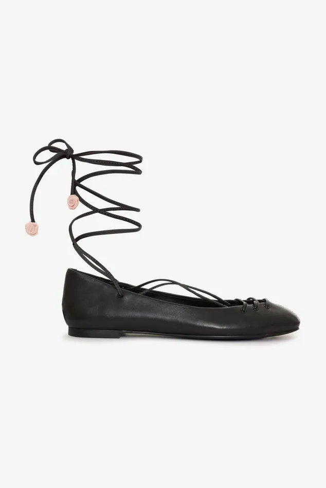 Women Beate Ballet Flats Black For Love and Lemons Shoes