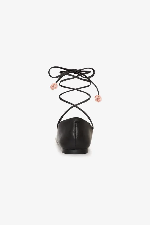 Women Beate Ballet Flats Black For Love and Lemons Shoes