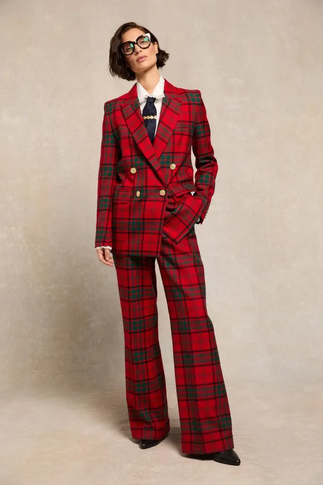 Women Belgravia Blazer Red Tartan Holland Cooper Blazers Women Belgravia Blazer Red Tartan Holland Cooper Blazers