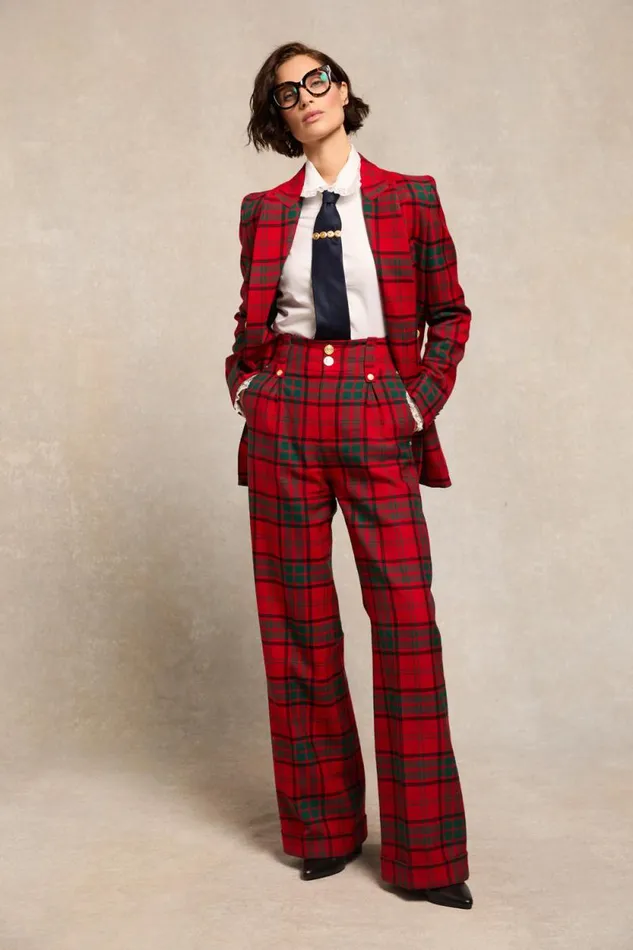 Women Belgravia Blazer Red Tartan Holland Cooper Blazers Women Belgravia Blazer Red Tartan Holland Cooper Blazers