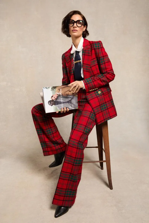 Women Belgravia Blazer Red Tartan Holland Cooper Blazers Women Belgravia Blazer Red Tartan Holland Cooper Blazers