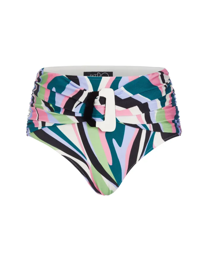 Women Bikinis PatBO DELOS HIGH WAIST BIKINI BOTTOM FINAL SALE Black Multi