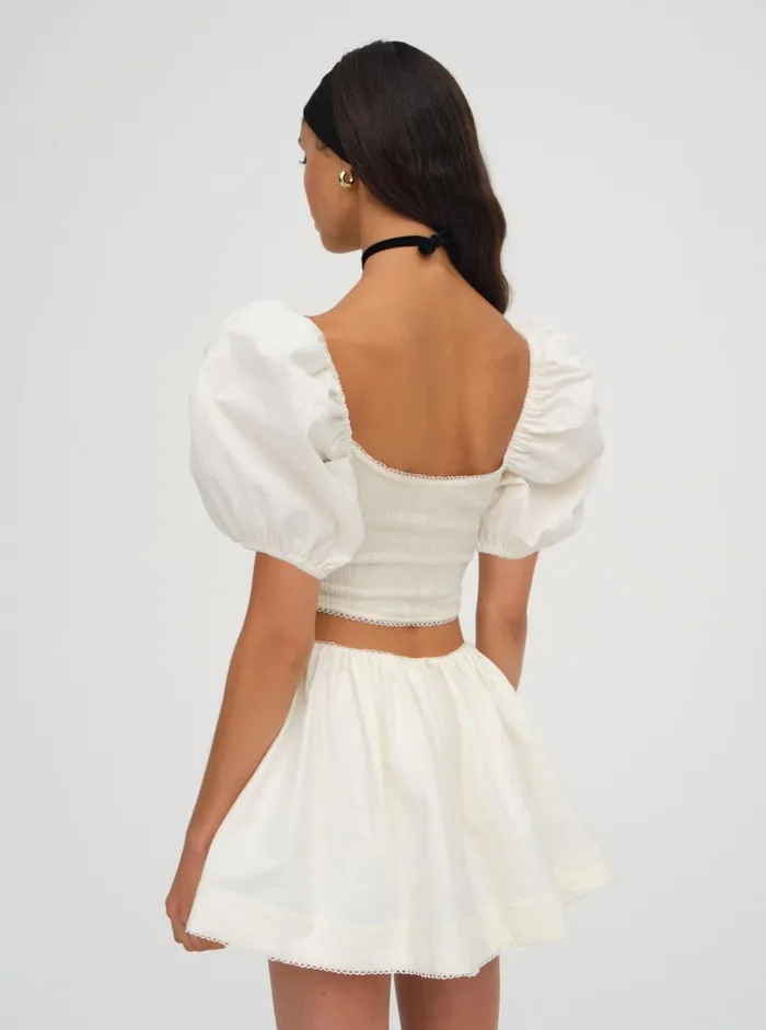 Women Billie Pointelle Top Ivory For Love and Lemons Tops Women Billie Pointelle Top Ivory For Love and Lemons Tops