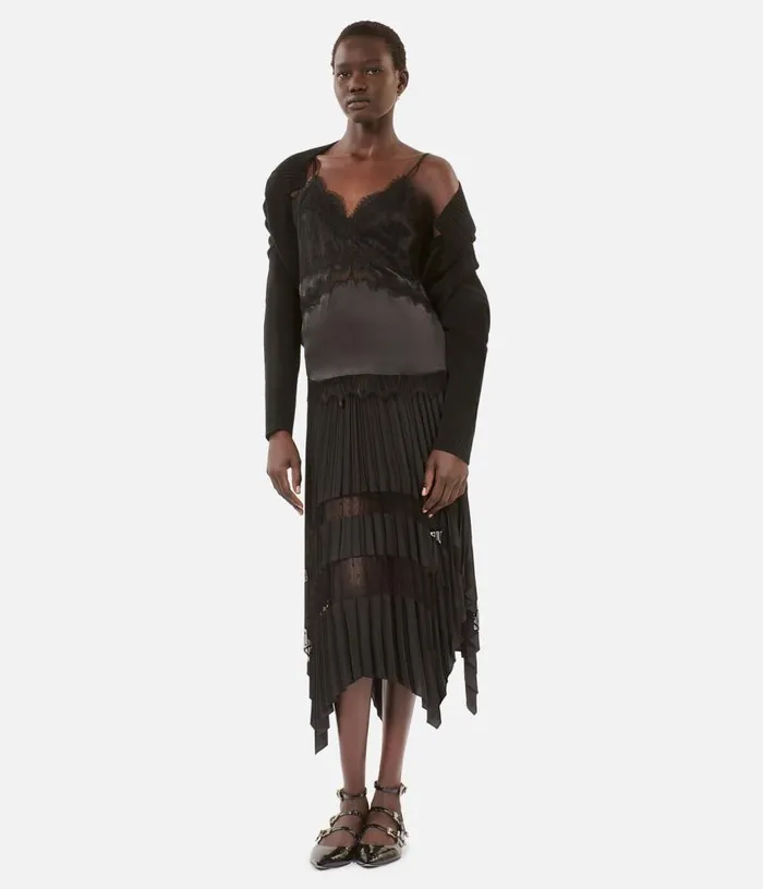 Women Black Camisole With Lace Details THE KOOPLES Blouses and Shirts