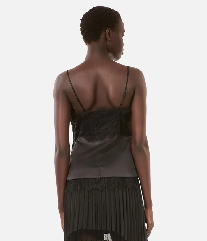 Women Black Camisole With Lace Details THE KOOPLES Blouses and Shirts