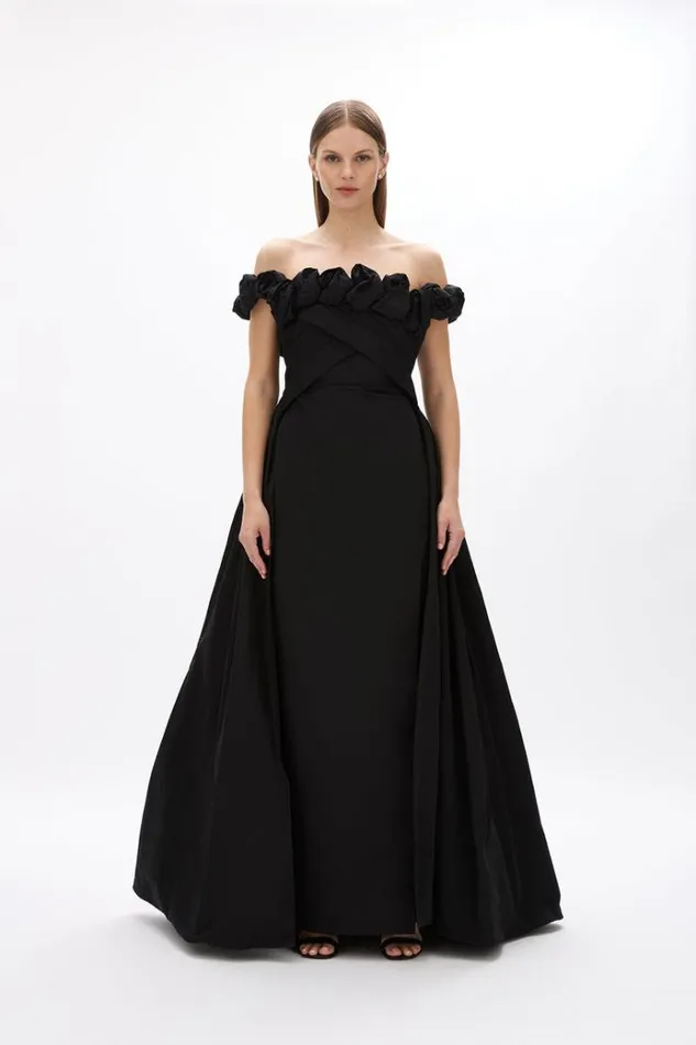 Women Black Dresses Rachel Gilbert HENLEY GOWN Women Black Dresses Rachel Gilbert HENLEY GOWN