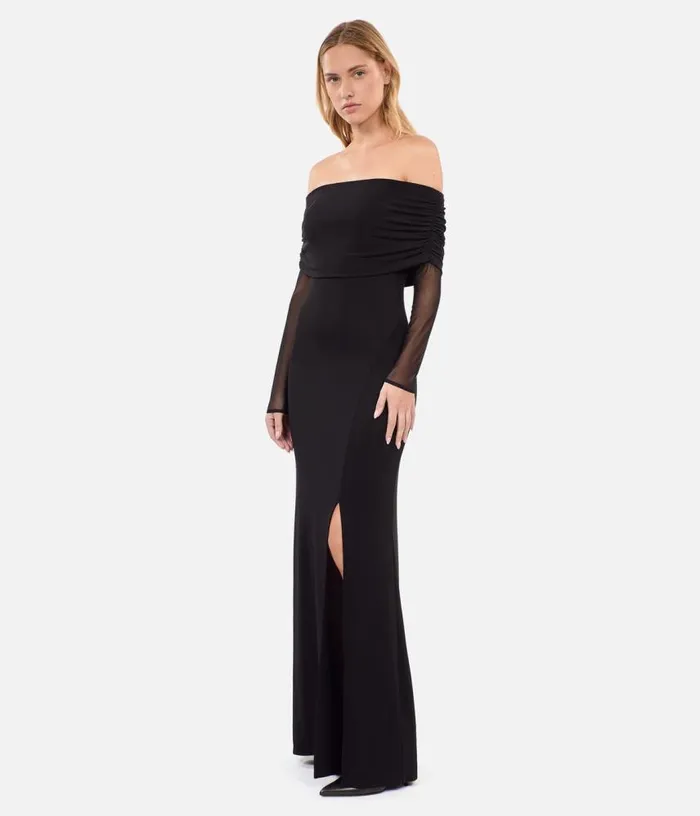 Women Black Long Jersey Dress THE KOOPLES Dresses and Jumpsuits