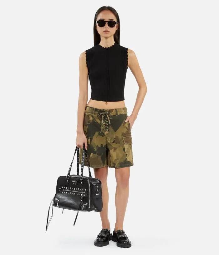 Women Black Openwork Knit Top THE KOOPLES Blouses and Shirts