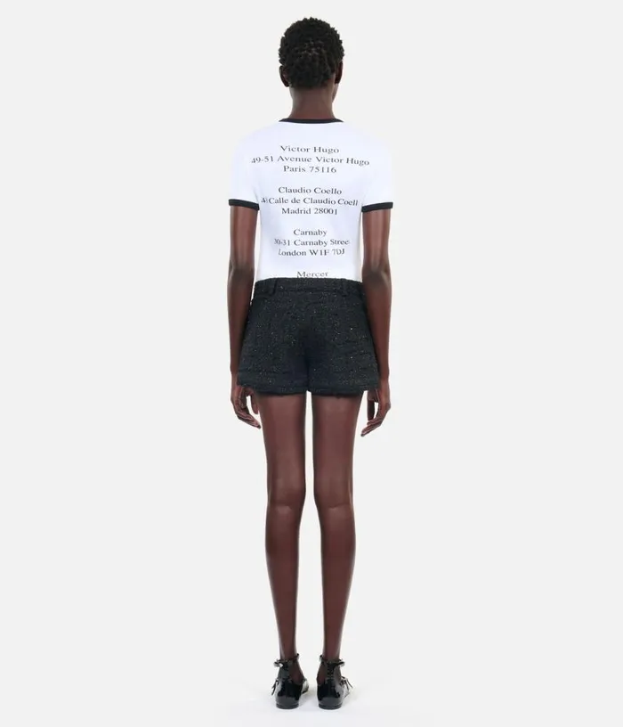Women Black Tweed Shorts THE KOOPLES Blazers and Suits