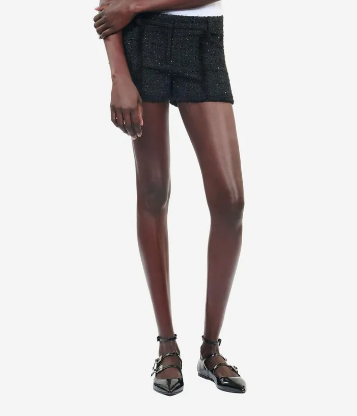 Women Black Tweed Shorts THE KOOPLES Blazers and Suits