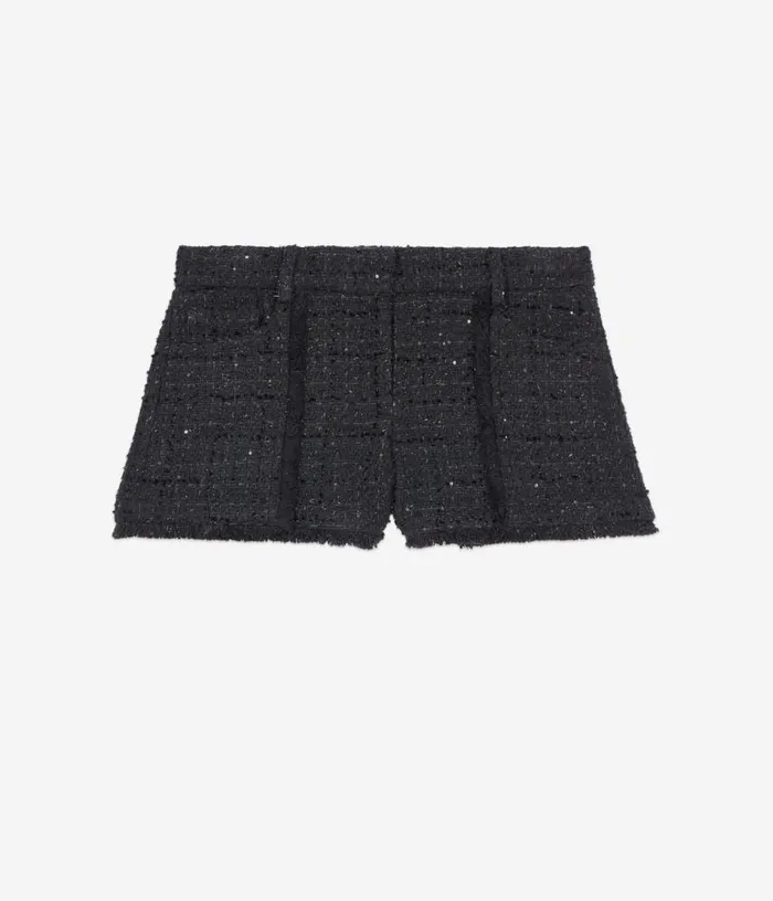 Women Black Tweed Shorts THE KOOPLES Blazers and Suits