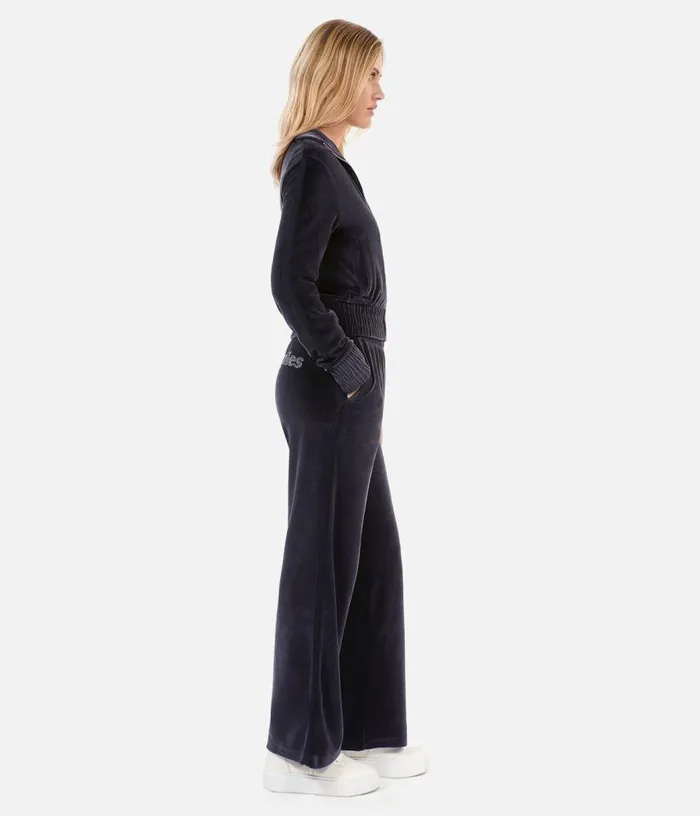 Women Black Velvet Tracksuit Trousers THE KOOPLES Sweatshirts
