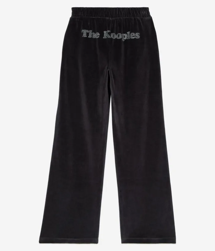 Women Black Velvet Tracksuit Trousers THE KOOPLES Sweatshirts