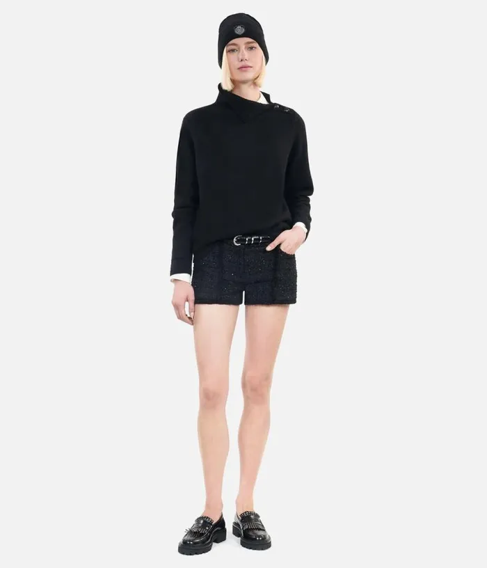 Women Black Wool Sweater THE KOOPLES Sweaters