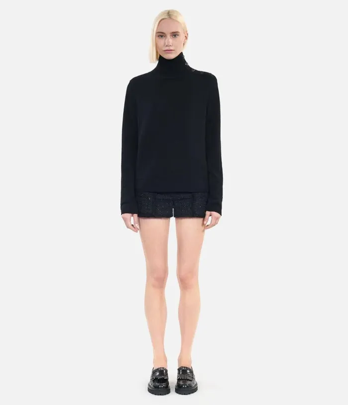 Women Black Wool Sweater THE KOOPLES Sweaters