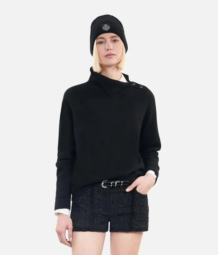 Women Black Wool Sweater THE KOOPLES Sweaters