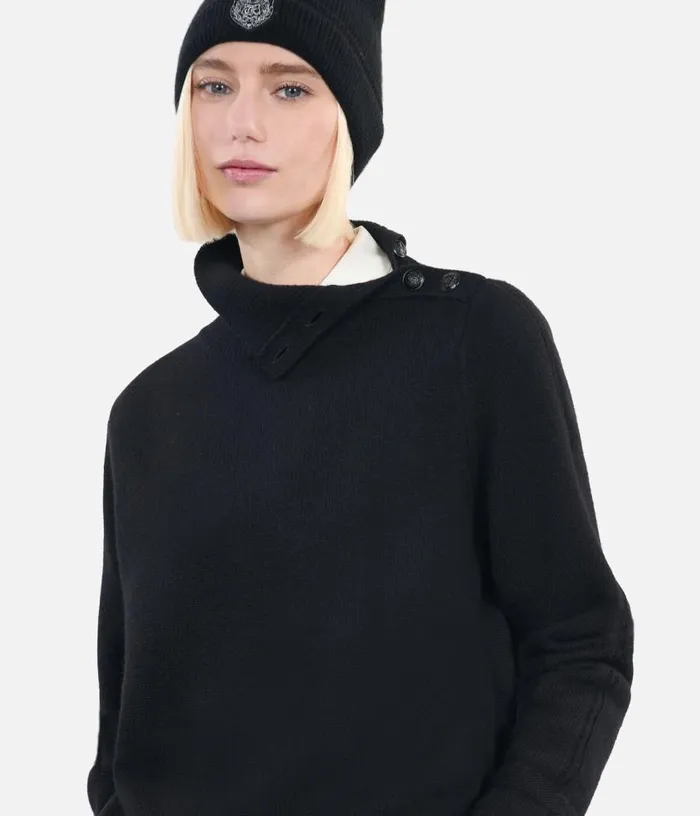 Women Black Wool Sweater THE KOOPLES Sweaters