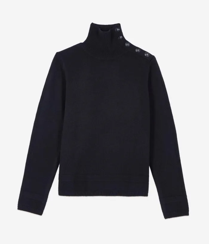 Women Black Wool Sweater THE KOOPLES Sweaters
