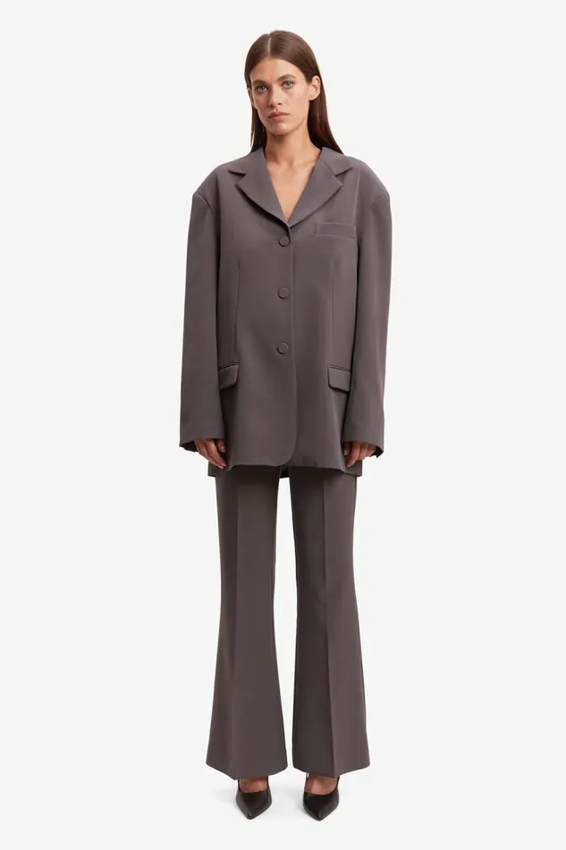Women Blazers Bardot Akia Oversized Blazer In Charcoal Charcoal