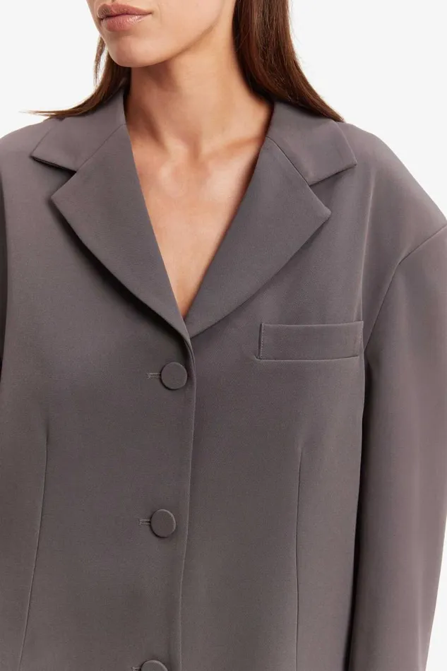 Women Blazers Bardot Akia Oversized Blazer In Charcoal Charcoal