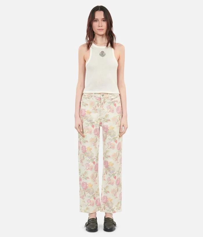 Women Blazon Ecru Tank Top THE KOOPLES Tshirts