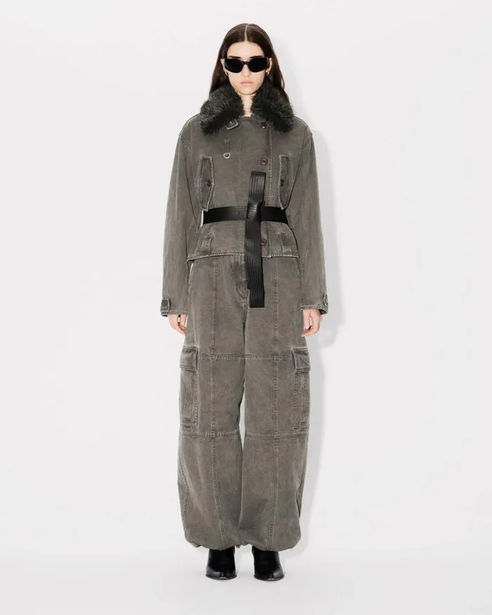 Women Bomber Jacket In Cotton Canvas Taupe Kenzo Jackets And Coats