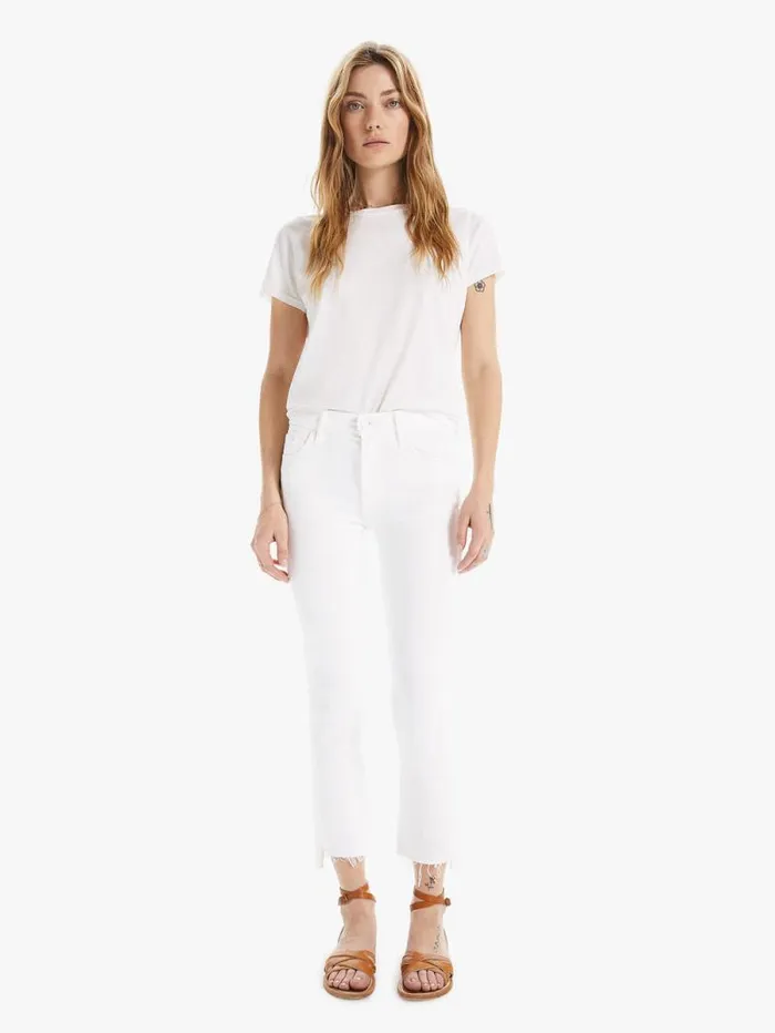 Women Bootcut Mother Denim The Insider Crop Step Fray Fairest Of Them All