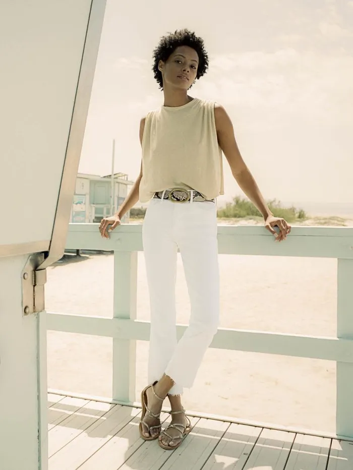 Women Bootcut Mother Denim The Insider Crop Step Fray Fairest Of Them All