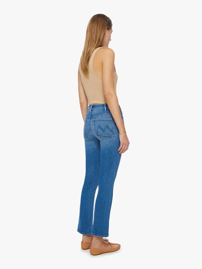 Women Bootcut Mother Denim The Patch Pocket Insider Ankle Medium Blue