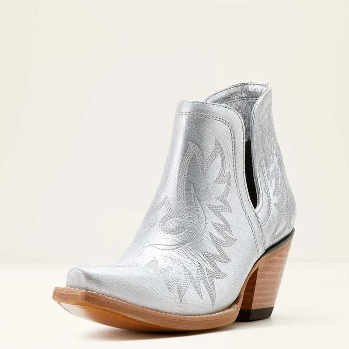 Women Booties Ariat Dixon Bootie Silver Shine